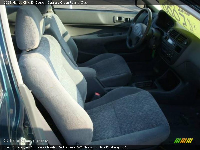Cypress Green Pearl / Gray 1998 Honda Civic EX Coupe