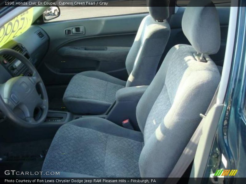 Cypress Green Pearl / Gray 1998 Honda Civic EX Coupe