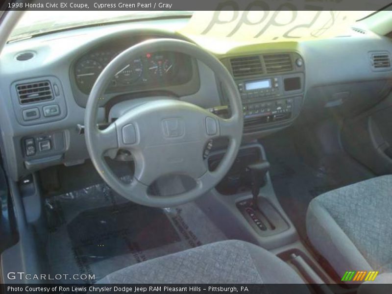 Cypress Green Pearl / Gray 1998 Honda Civic EX Coupe