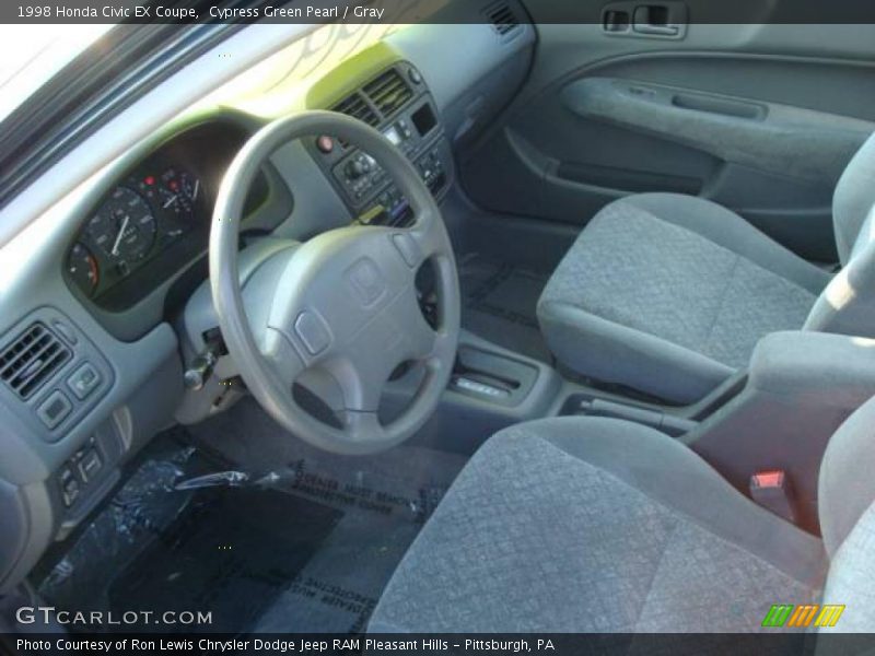 Cypress Green Pearl / Gray 1998 Honda Civic EX Coupe