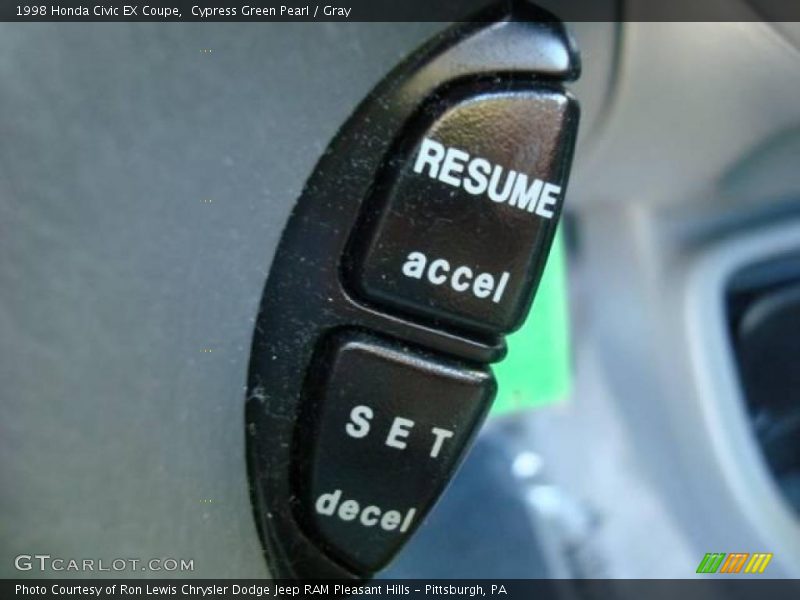 Cypress Green Pearl / Gray 1998 Honda Civic EX Coupe