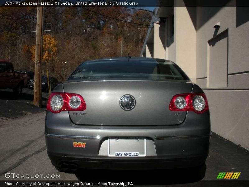 United Grey Metallic / Classic Grey 2007 Volkswagen Passat 2.0T Sedan
