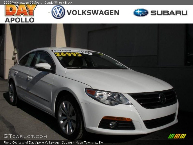 Candy White / Black 2009 Volkswagen CC Sport