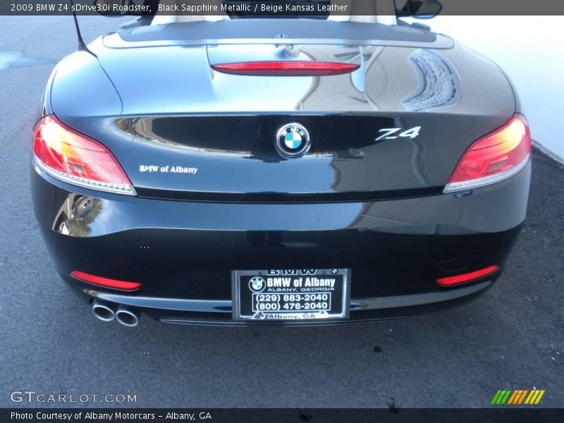 Black Sapphire Metallic / Beige Kansas Leather 2009 BMW Z4 sDrive30i Roadster