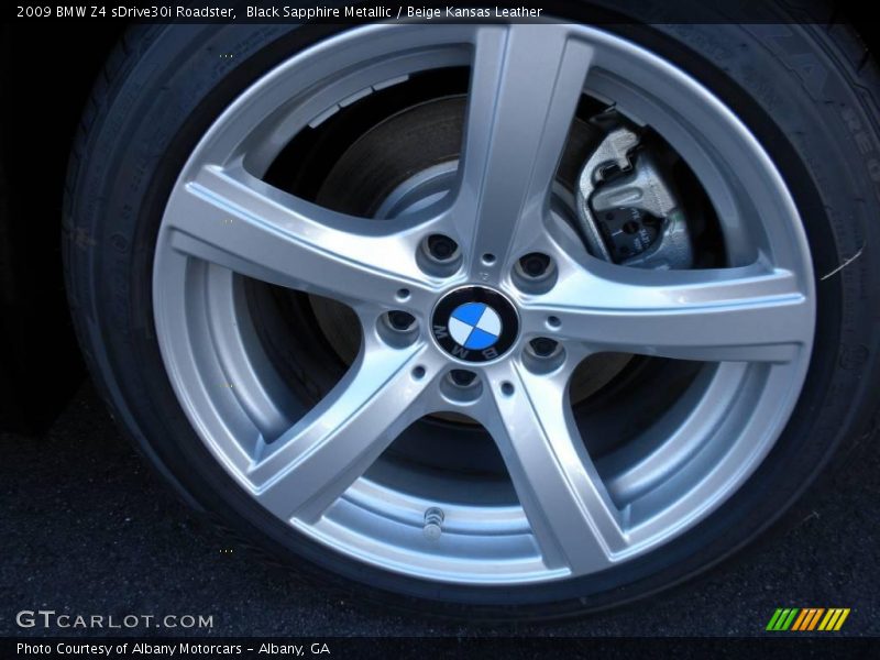 Black Sapphire Metallic / Beige Kansas Leather 2009 BMW Z4 sDrive30i Roadster