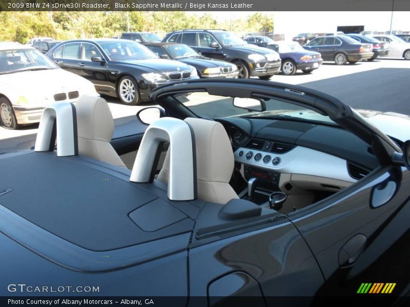 Black Sapphire Metallic / Beige Kansas Leather 2009 BMW Z4 sDrive30i Roadster