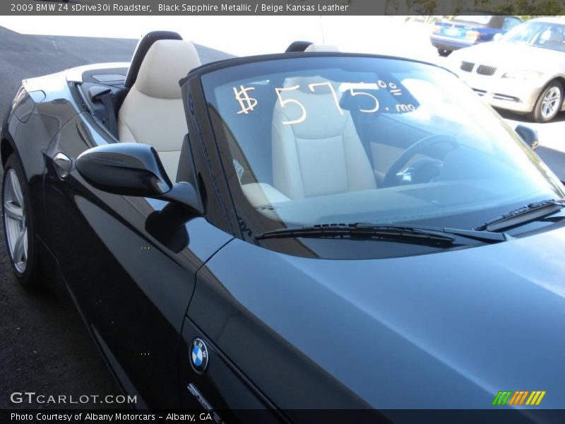 Black Sapphire Metallic / Beige Kansas Leather 2009 BMW Z4 sDrive30i Roadster