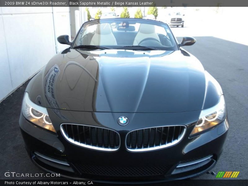 Black Sapphire Metallic / Beige Kansas Leather 2009 BMW Z4 sDrive30i Roadster