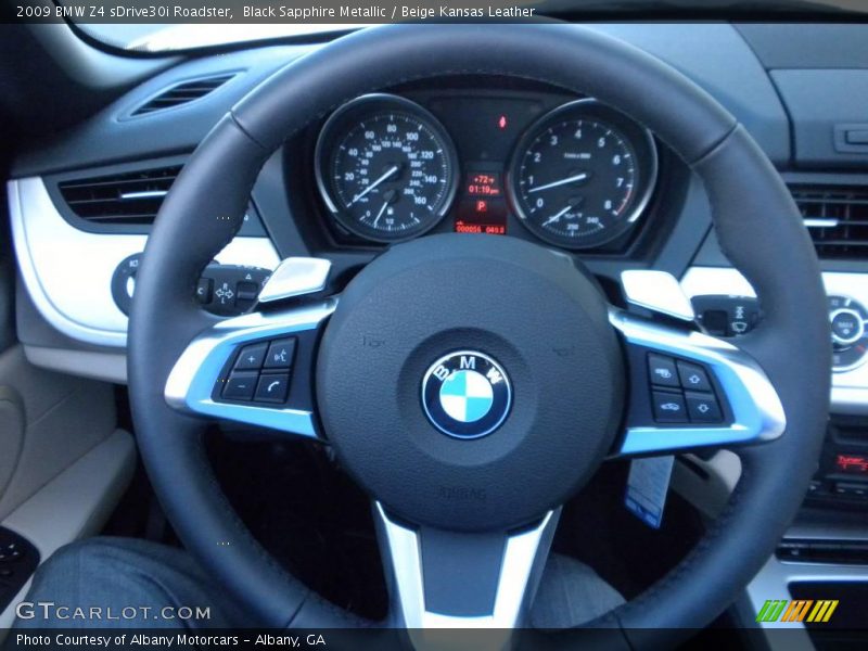 Black Sapphire Metallic / Beige Kansas Leather 2009 BMW Z4 sDrive30i Roadster