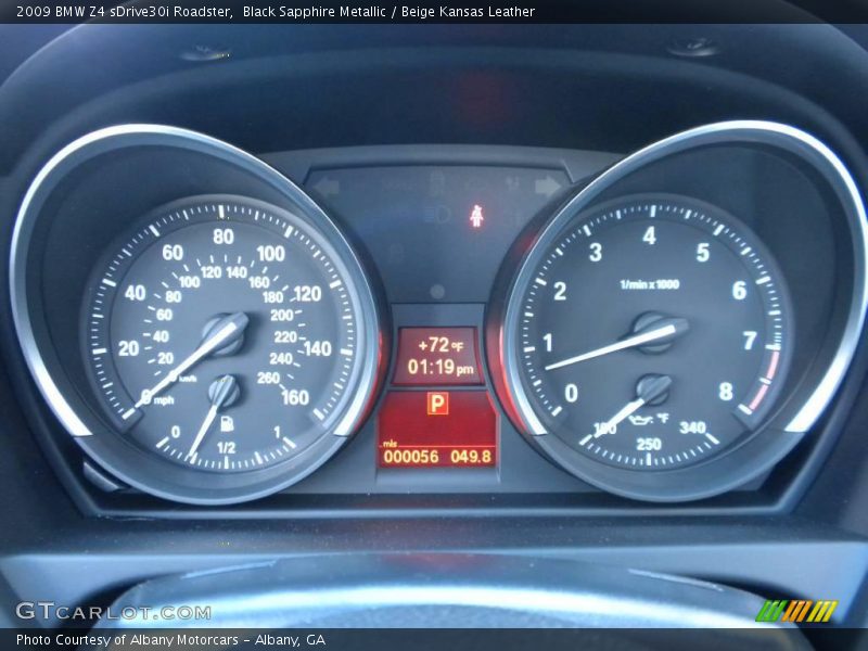Black Sapphire Metallic / Beige Kansas Leather 2009 BMW Z4 sDrive30i Roadster
