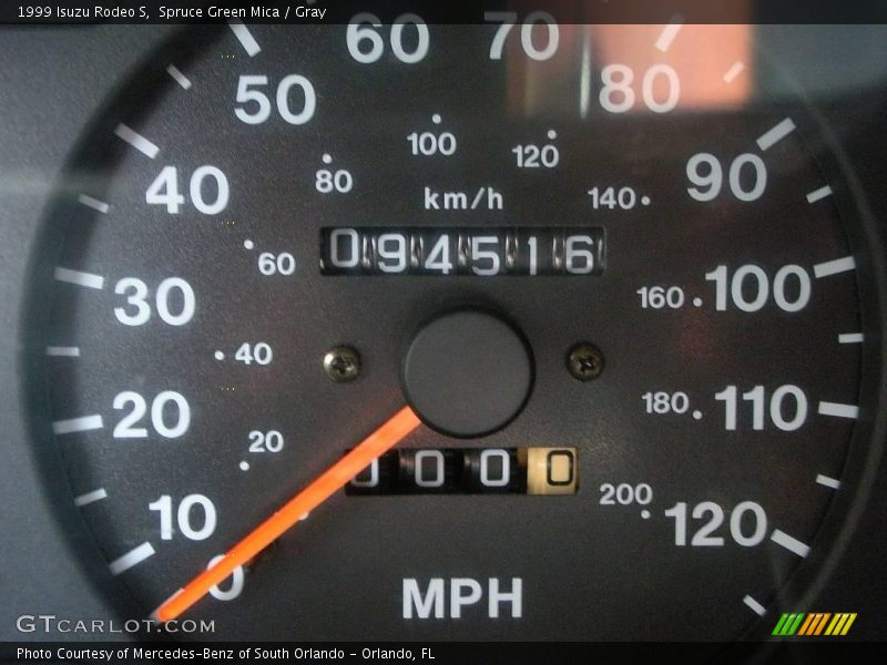Spruce Green Mica / Gray 1999 Isuzu Rodeo S
