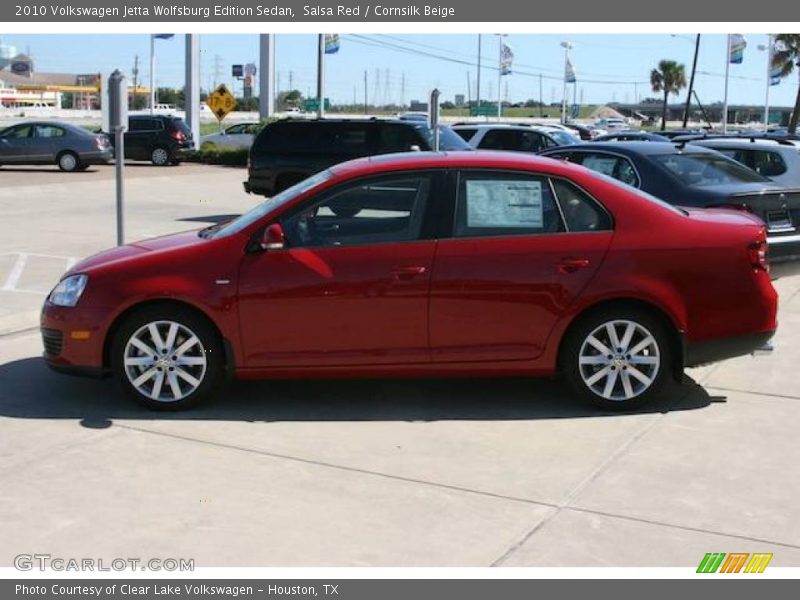 Salsa Red / Cornsilk Beige 2010 Volkswagen Jetta Wolfsburg Edition Sedan