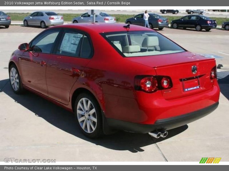 Salsa Red / Cornsilk Beige 2010 Volkswagen Jetta Wolfsburg Edition Sedan