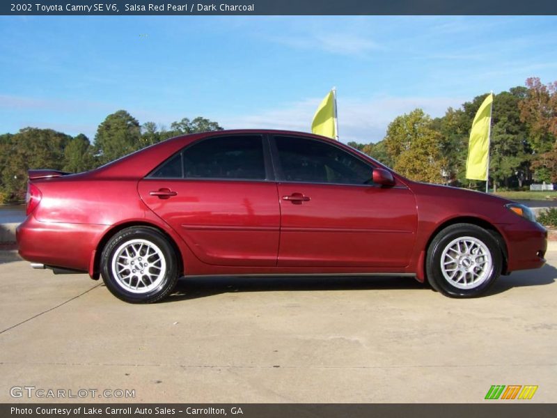 Salsa Red Pearl / Dark Charcoal 2002 Toyota Camry SE V6