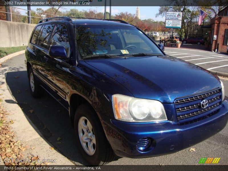 Indigo Ink Pearl / Gray 2002 Toyota Highlander I4