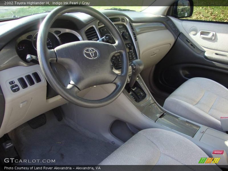 Indigo Ink Pearl / Gray 2002 Toyota Highlander I4