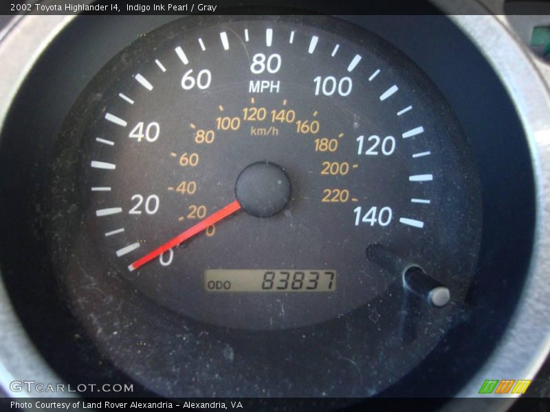 Indigo Ink Pearl / Gray 2002 Toyota Highlander I4
