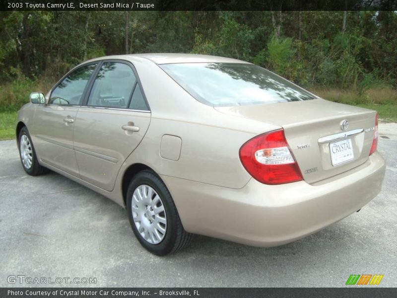 Desert Sand Mica / Taupe 2003 Toyota Camry LE