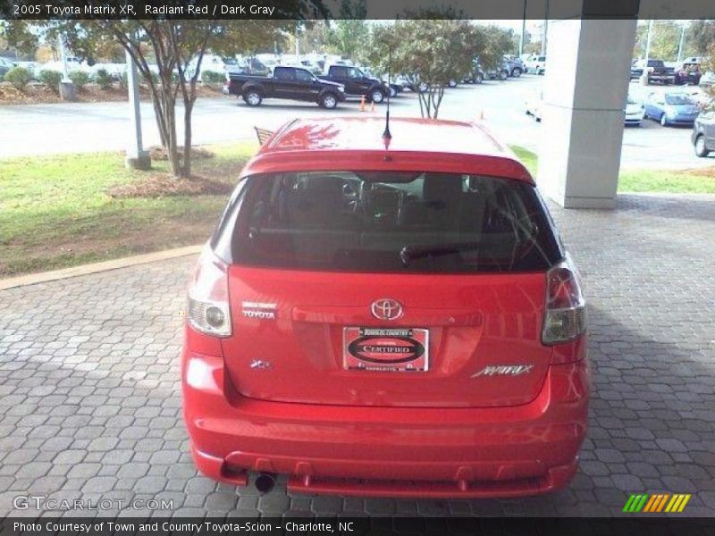 Radiant Red / Dark Gray 2005 Toyota Matrix XR