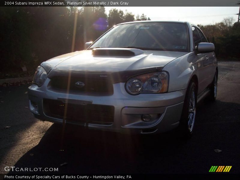 Platinum Silver Metallic / Dark Gray 2004 Subaru Impreza WRX Sedan