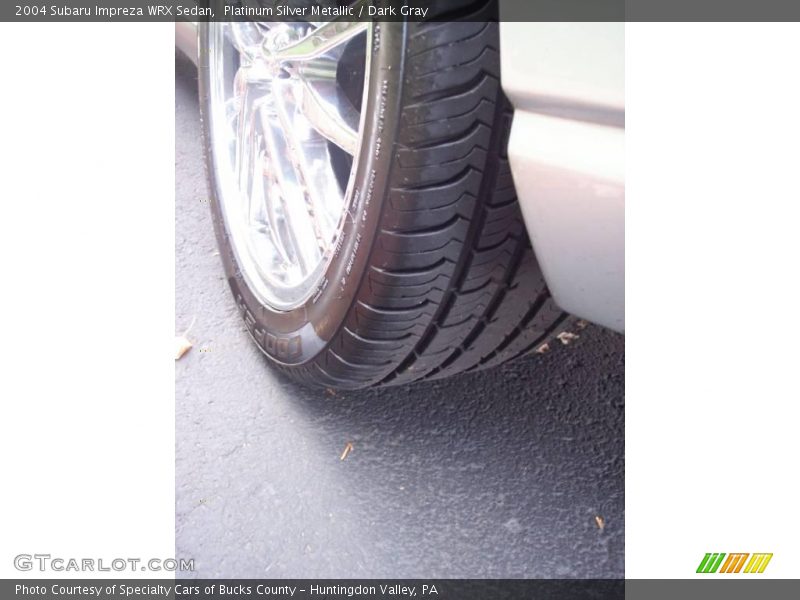 Platinum Silver Metallic / Dark Gray 2004 Subaru Impreza WRX Sedan