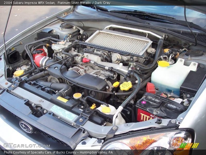 Platinum Silver Metallic / Dark Gray 2004 Subaru Impreza WRX Sedan