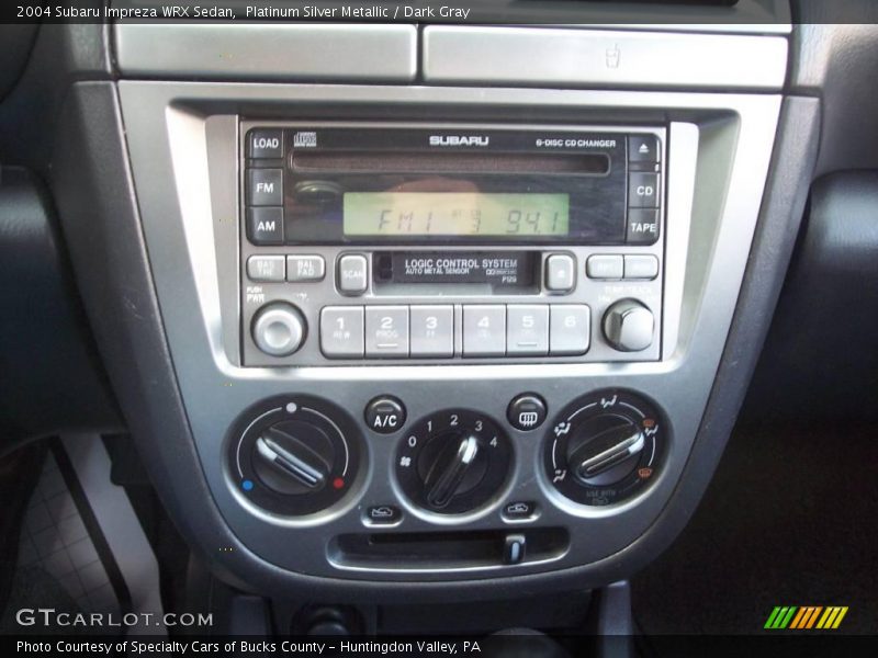 Platinum Silver Metallic / Dark Gray 2004 Subaru Impreza WRX Sedan