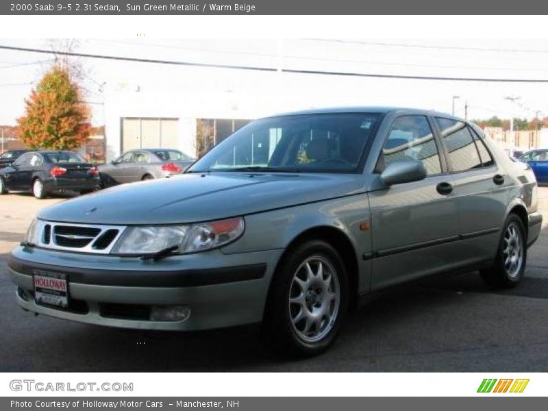 Sun Green Metallic / Warm Beige 2000 Saab 9-5 2.3t Sedan
