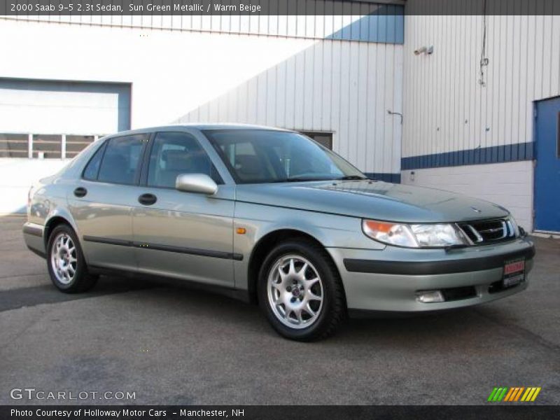 Sun Green Metallic / Warm Beige 2000 Saab 9-5 2.3t Sedan