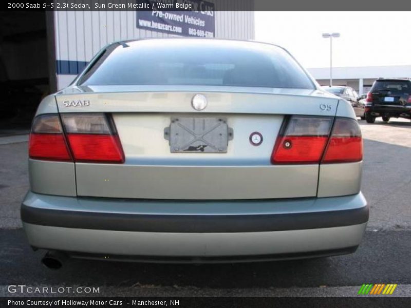 Sun Green Metallic / Warm Beige 2000 Saab 9-5 2.3t Sedan