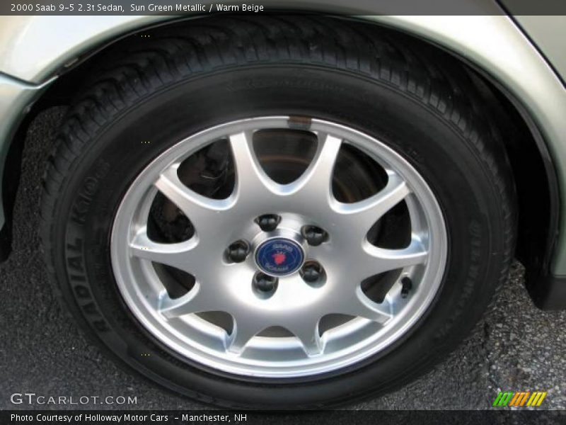 Sun Green Metallic / Warm Beige 2000 Saab 9-5 2.3t Sedan