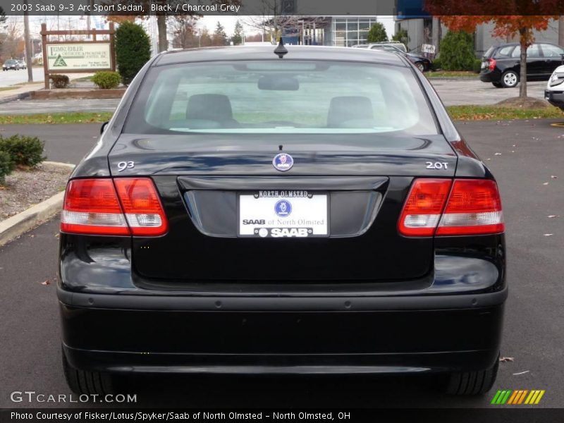Black / Charcoal Grey 2003 Saab 9-3 Arc Sport Sedan