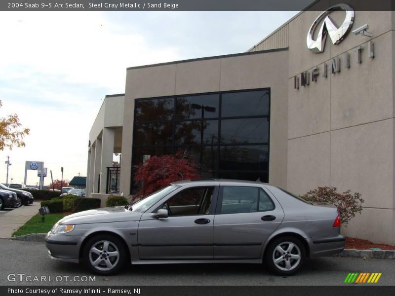 Steel Gray Metallic / Sand Beige 2004 Saab 9-5 Arc Sedan