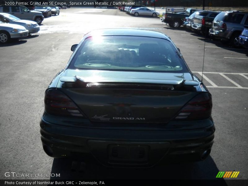 Spruce Green Metallic / Dark Pewter 2000 Pontiac Grand Am SE Coupe