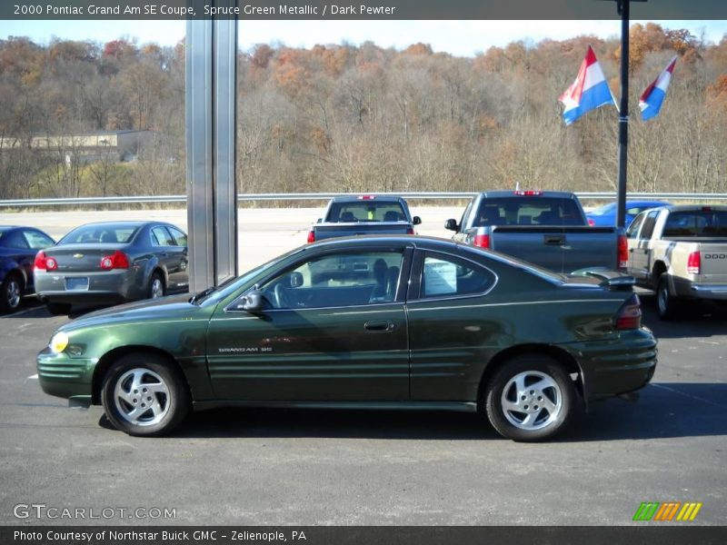 Spruce Green Metallic / Dark Pewter 2000 Pontiac Grand Am SE Coupe