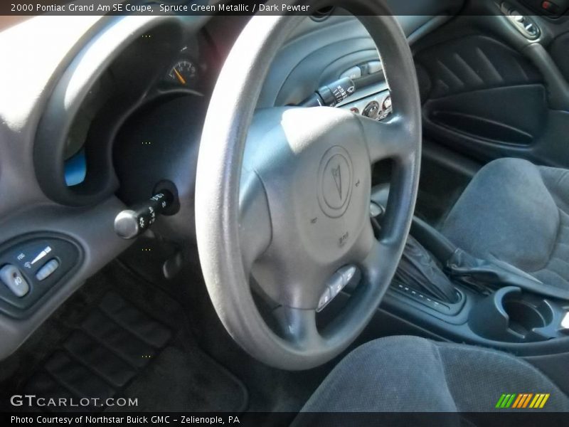 Spruce Green Metallic / Dark Pewter 2000 Pontiac Grand Am SE Coupe