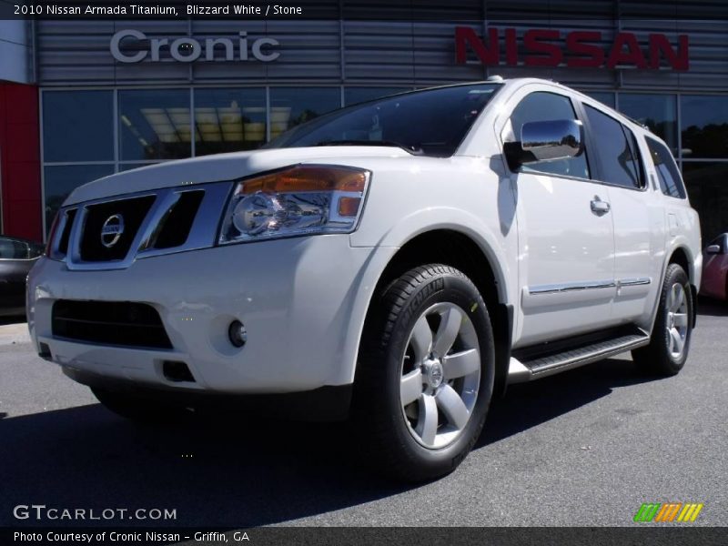 Blizzard White / Stone 2010 Nissan Armada Titanium