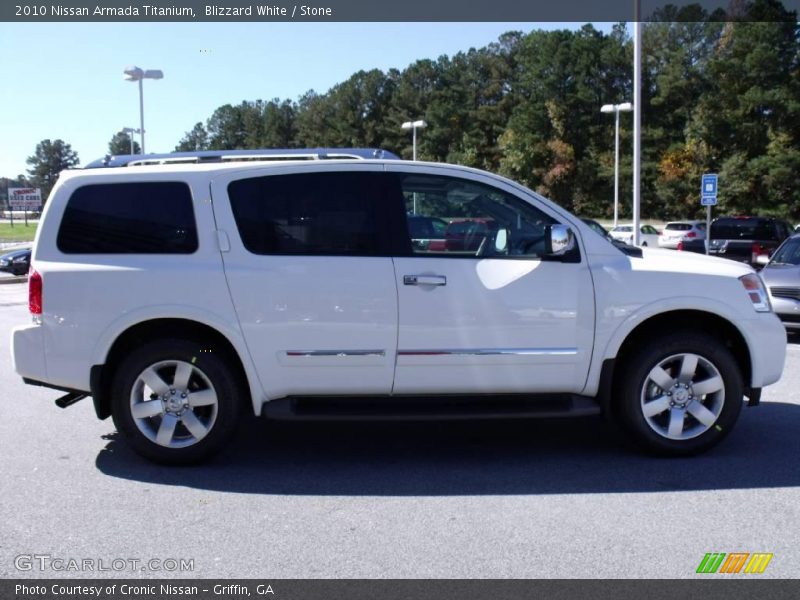 Blizzard White / Stone 2010 Nissan Armada Titanium