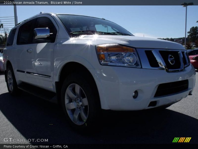 Blizzard White / Stone 2010 Nissan Armada Titanium
