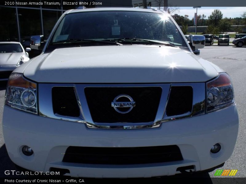 Blizzard White / Stone 2010 Nissan Armada Titanium