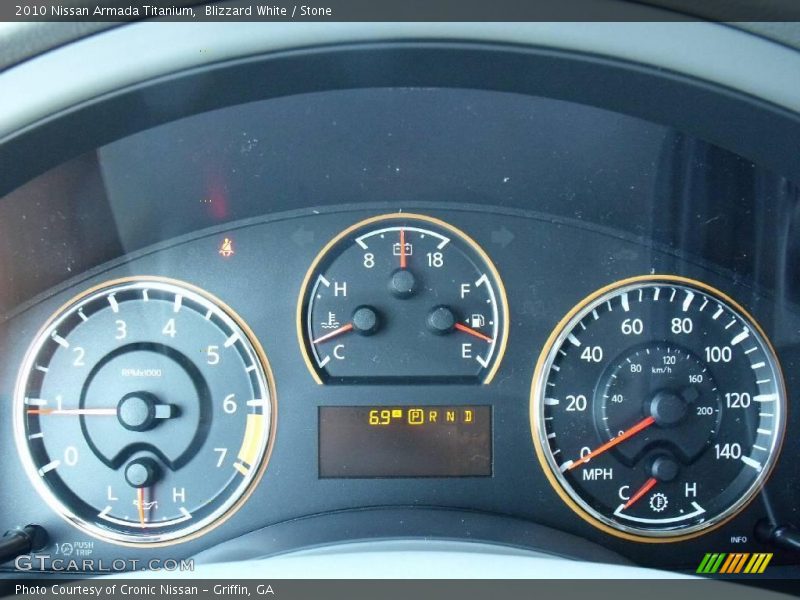 Blizzard White / Stone 2010 Nissan Armada Titanium
