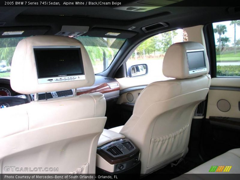 Alpine White / Black/Cream Beige 2005 BMW 7 Series 745i Sedan