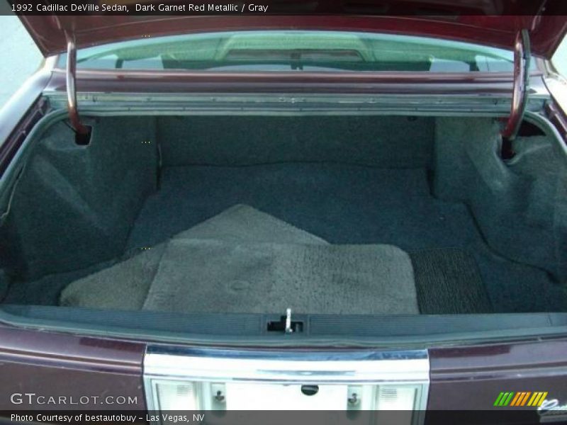 Dark Garnet Red Metallic / Gray 1992 Cadillac DeVille Sedan