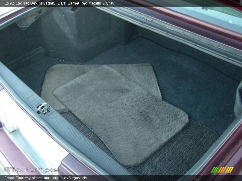 Dark Garnet Red Metallic / Gray 1992 Cadillac DeVille Sedan