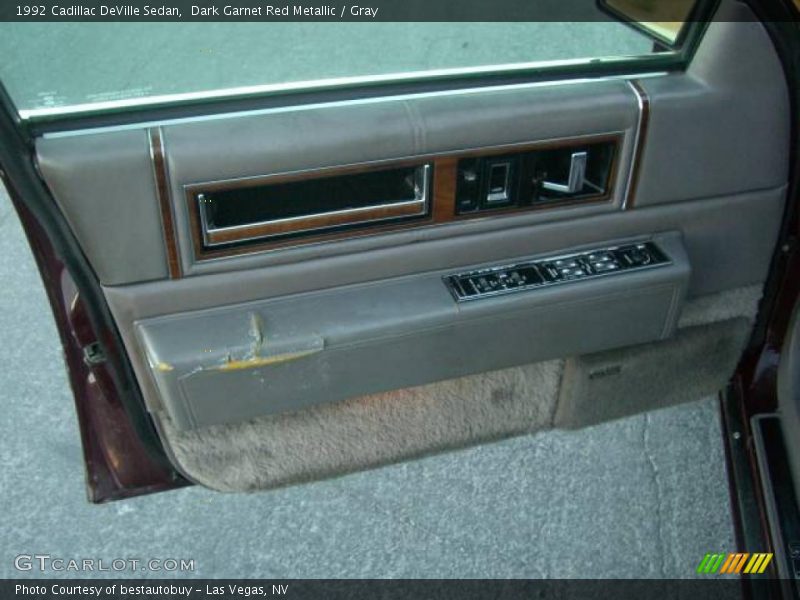 Dark Garnet Red Metallic / Gray 1992 Cadillac DeVille Sedan