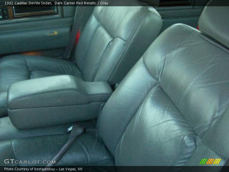 Dark Garnet Red Metallic / Gray 1992 Cadillac DeVille Sedan