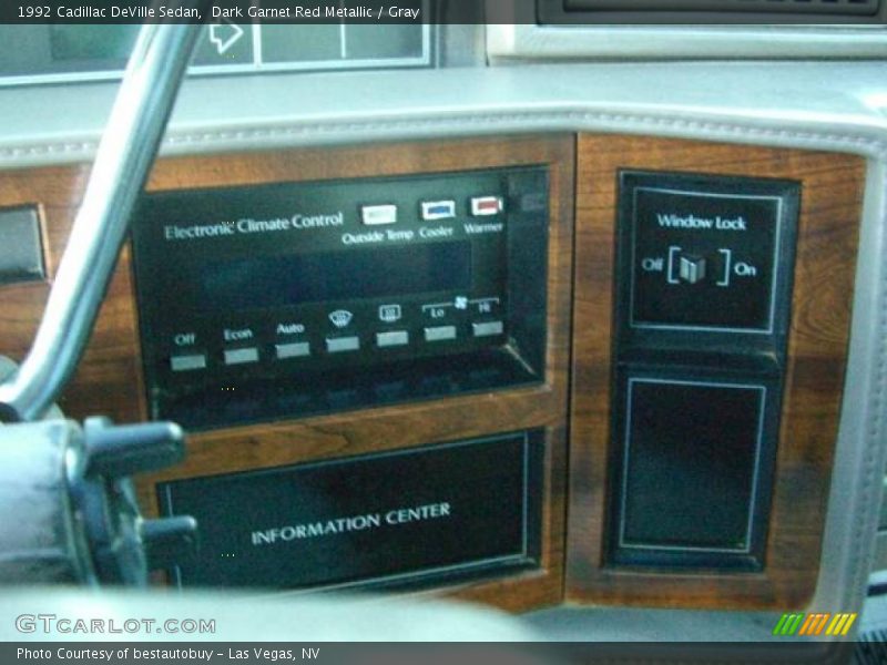 Dark Garnet Red Metallic / Gray 1992 Cadillac DeVille Sedan