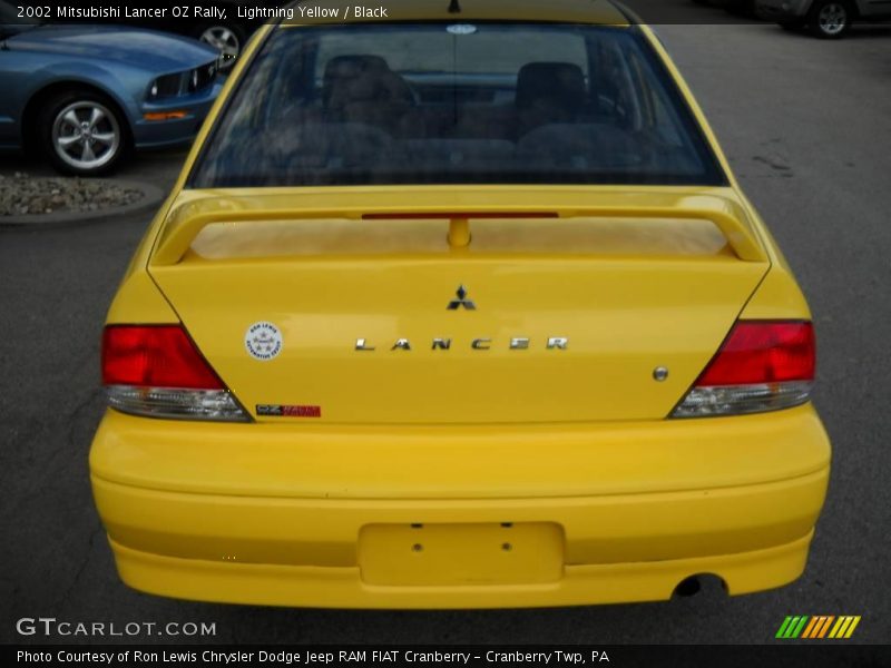 Lightning Yellow / Black 2002 Mitsubishi Lancer OZ Rally
