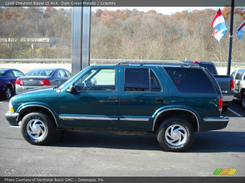 Dark Green Metallic / Graphite 1998 Chevrolet Blazer LS 4x4