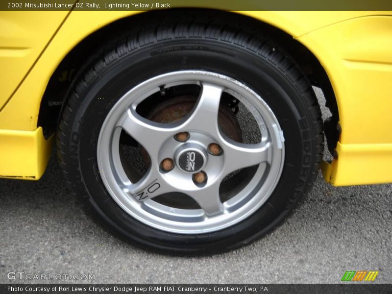 Lightning Yellow / Black 2002 Mitsubishi Lancer OZ Rally